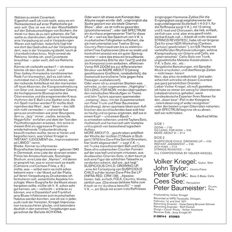 SPECTRUM by Volker Kriegel