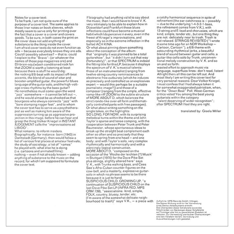 SPECTRUM by Volker Kriegel